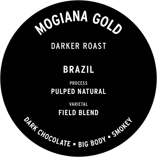 Brazil Mogiana Gold Darker Roast coffee bag