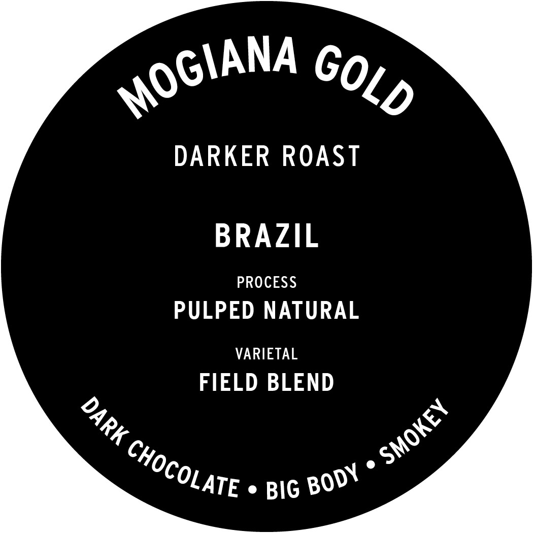 Brazil Mogiana Gold Darker Roast coffee bag