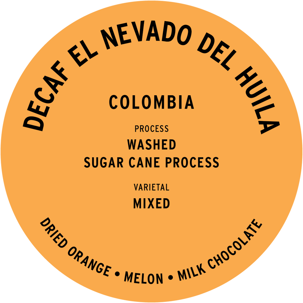 Decaf Colombia el Nevado del Huila