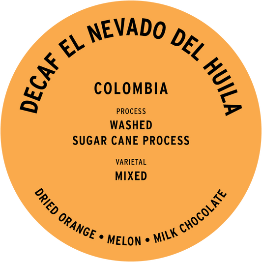 Decaf Colombia el Nevado del Huila